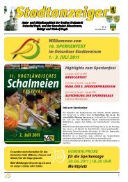 Stadtanzeiger - 1. BÃ¼rgerliche SchÃ¼tzengilde zu Oelsnitz/Vogtland e.V.