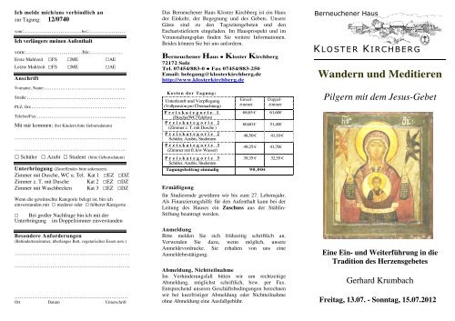 12 0740 Wandern Und Meditieiren Gerhard Kloster Kirchberg