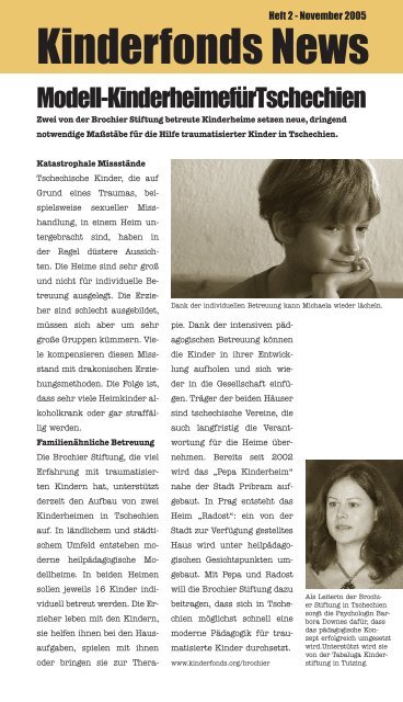 Heft 2 – November 2005 Kinderfonds News