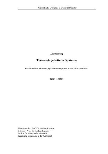 Testen eingebetteter Systeme