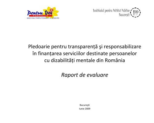 Raport de evaluare - Institutul pentru Politici Publice