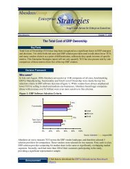 The Total Cost of ERP Ownership - Out. 2006