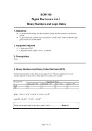 ECM1106 Digital Electronics Lab 1 Binary Numbers and Logic Gates