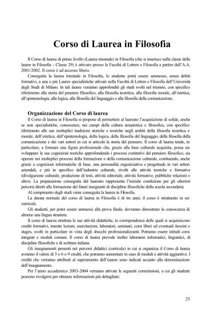 guida ai corsi triennali 03-04.pdf - Dipartimento di Filosofia ...