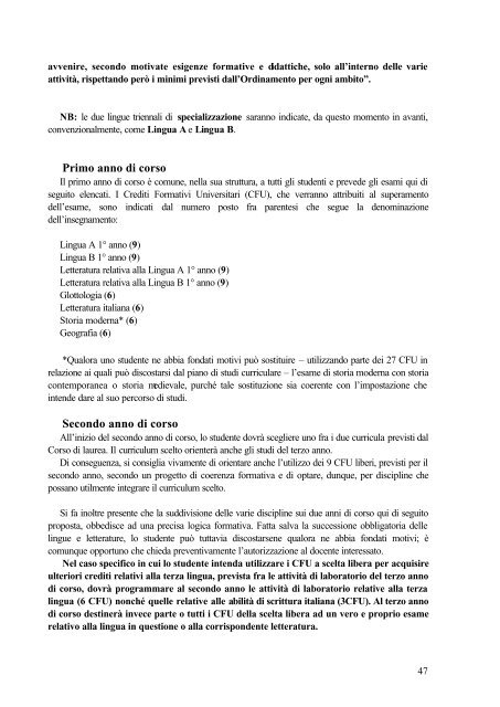 guida ai corsi triennali 03-04.pdf - Dipartimento di Filosofia ...