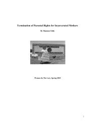 Termination of Parental Rights for Incarcerated Mothers