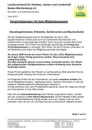 Vergünstigungen mit dem Mitgliedsausweis - LOGL