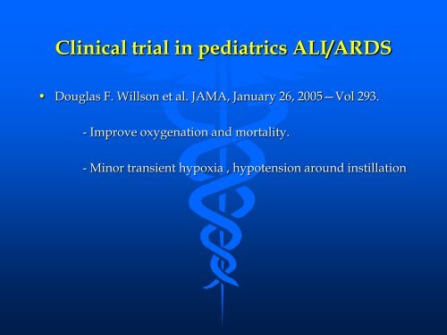 Surfactant replacement therapy in acute respiratory ... - RM Solutions