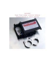 AshSPEC Dual Fuel pump control module Installation & users manual