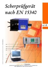 Scherprüfgerät nach EN 15340 - walter+bai ag  Testing Machines