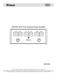 MC7205 MC7205 THXÂ® Five Channel Power Amplifier