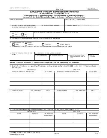 SSA-7163A - Social Security