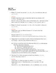 Math 546 Problem Set 4 1. Prove: If A, B and C are sets and f : A B, g ...