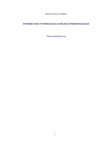 Introducere in Psihologia Familiei si Psihosexologie - Lucian Trasa