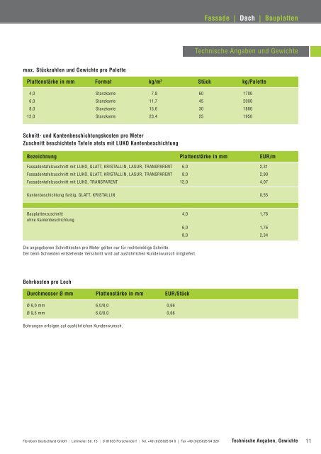 Preise gÃ¼ltig ab 1. Januar 2012