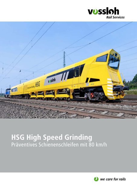 HSG High Speed Grinding - PrÃ¤ventives Schienenschleifen mit 80 ...
