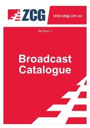 ZCG Scalar Broadcast Antennas and Accessories Catalogue