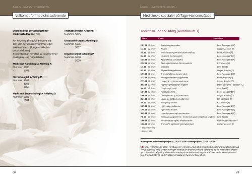 Klinisk kursus i medicin og kirurgi - Aarhus Universitetshospital