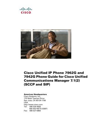 Cisco Unified IP Phone 7962G and 7942G Phone Guide and Quick ...