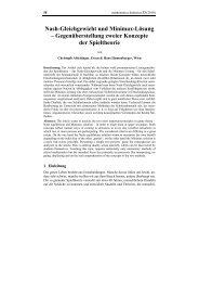 Nash-Gleichgewicht und Minimax-Lösung - mathematica didactica
