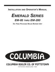 EMERALD SERIES - Columbia Boiler