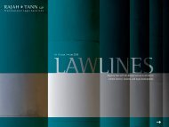 Lawlines Vol 10 Issue 1 - eOASIS - Rajah & Tann LLP