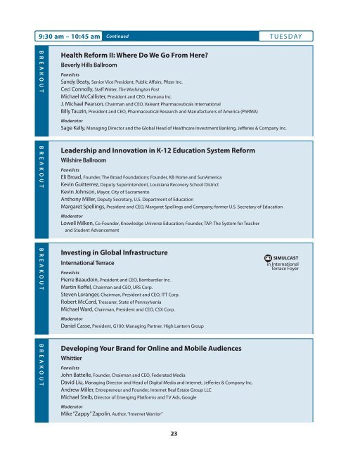 Shaping the Future - Milken Institute