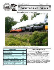 August - Northstar Chapter, National Railway Historical Society