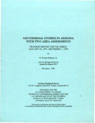 geothermal studies in arizona with two area assessments