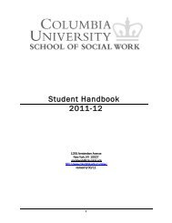 Student Handbook - Columbia University School of Social Work