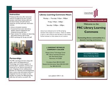 Parham Library Learning Commons Brochure - J. Sargeant ...