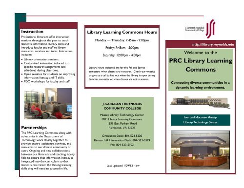 Parham Library Learning Commons Brochure - J. Sargeant ...