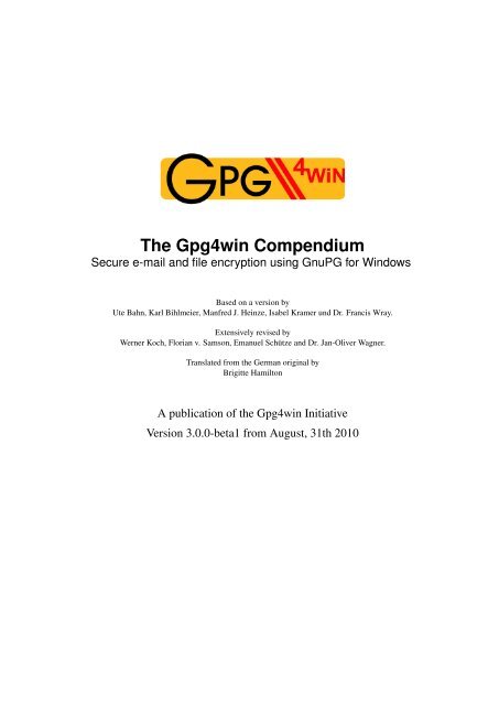 The Gpg4win Compendium - lists.wald.inteva... - Intevation