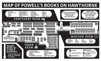 MAP OF POWELL'S BOOKS ON HAWTHORNE