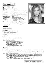 Larisa Faber - Actors.lu