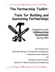 The Partnership Toolkit: Tools for Building and Sustaining ...