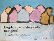 Fagplan: tvangstrøye eller mulighet?