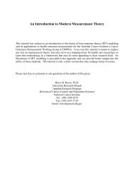 An Introduction to Modern Measurement Theory - Applied Research ...