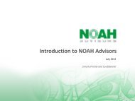 Introduction to NOAH Advisors - NOAH Conference