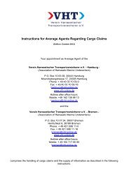 Instructions for Average Agents Regarding Cargo Claims - VHT