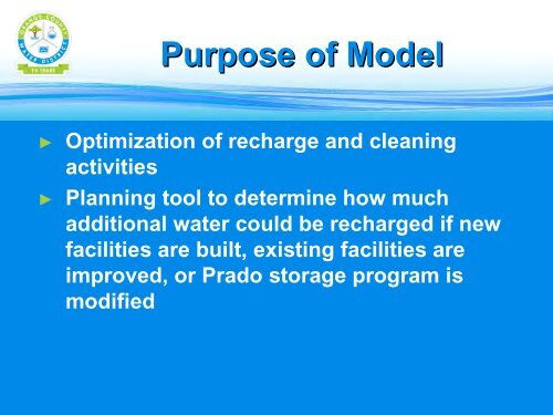 Development of a Computer Model to Optimize Recharge ...