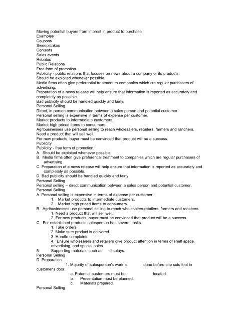 The Marketing Mix Chapter Outline Chapter 8 THE MARKETING MIX ...