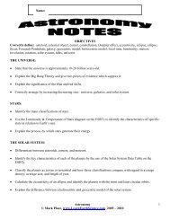 Astronomy Notes - Learn Earth Science