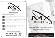 MX Desire LXI Installation Guide - Advanced Water