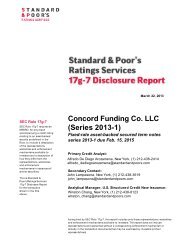 Concord Funding Co. LLC (Series 2013-1) - Standard and Poor's ...