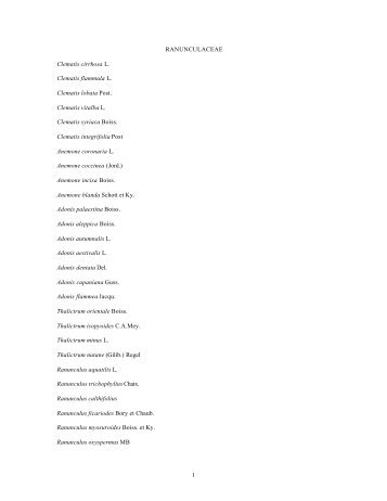 Checklist of Lebanon Plants - ODU