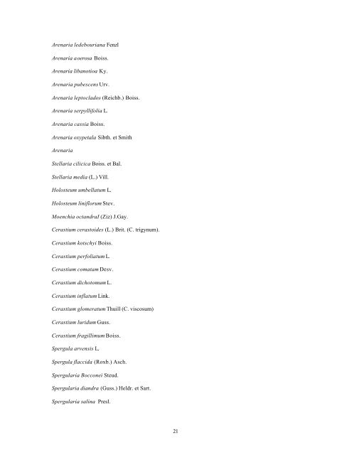 Checklist of Lebanon Plants - ODU