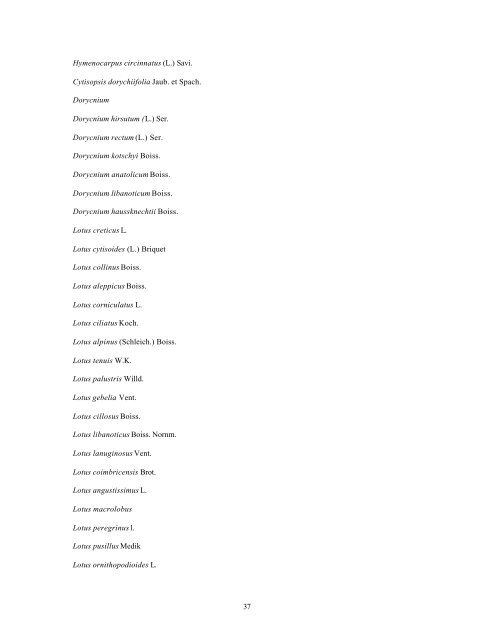 Checklist of Lebanon Plants - ODU