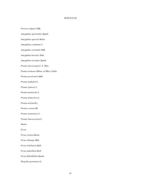 Checklist of Lebanon Plants - ODU