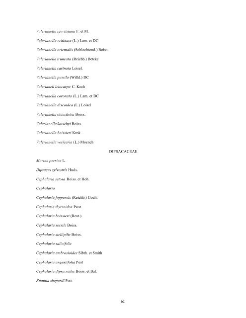 Checklist of Lebanon Plants - ODU